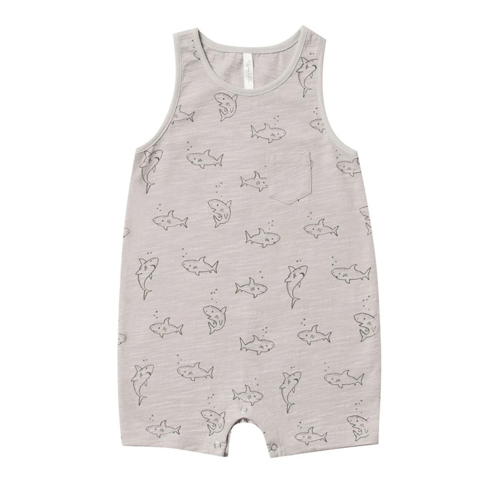 Rylee and cru shark jumpsuit 0/3m shark